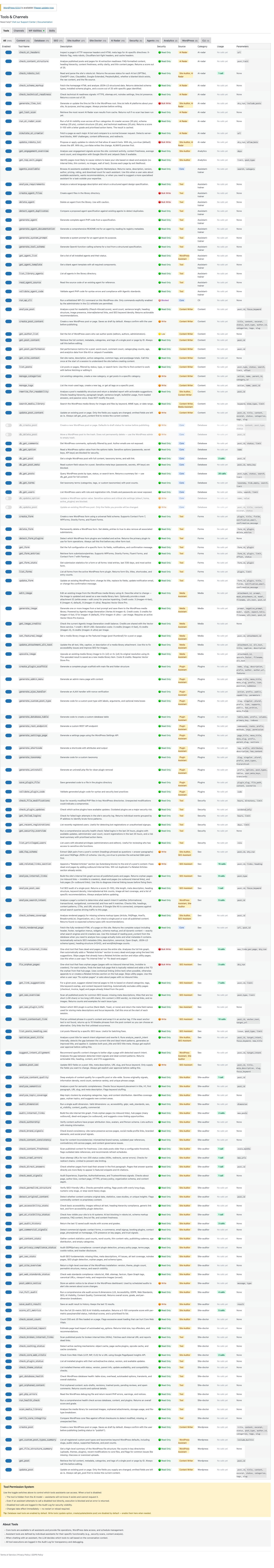 Agent Builder Tools and Channels screen showing Slack configuration
