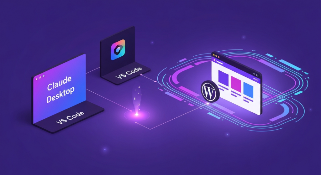 WordPress MCP plugin connecting Claude Desktop and VS Code